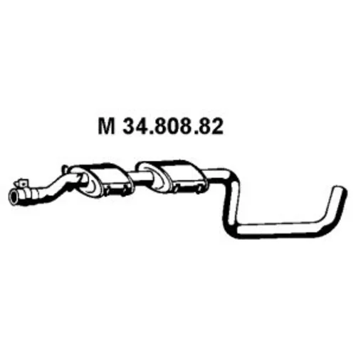 Stredný tlmič výfuku 34.808.82 /EBERSPÄCHER/