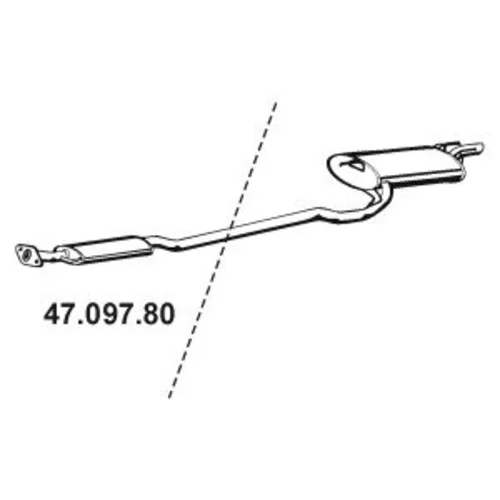 Stredný tlmič výfuku EBERSPÄCHER 47.097.80