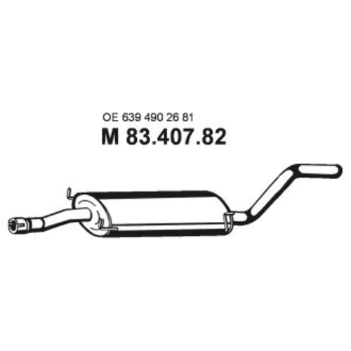 Stredný tlmič výfuku 83.407.82 /EBERSPÄCHER/