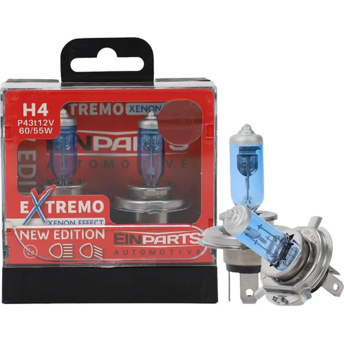 H4 halogénové žiarovky extremo 100% xenon effect EinParts EPB60