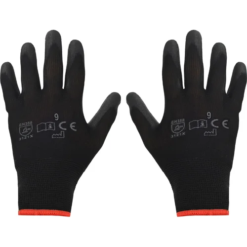 Čierne pracovné rukavice veľ. 9 EinParts EPPGS03 (EinParts Automotive)