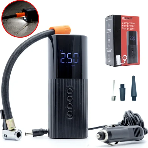 Autokompresor s digitálnym manometrom a LED baterkou EinParts EPAP01 (EinParts Automotive) - obr. 15