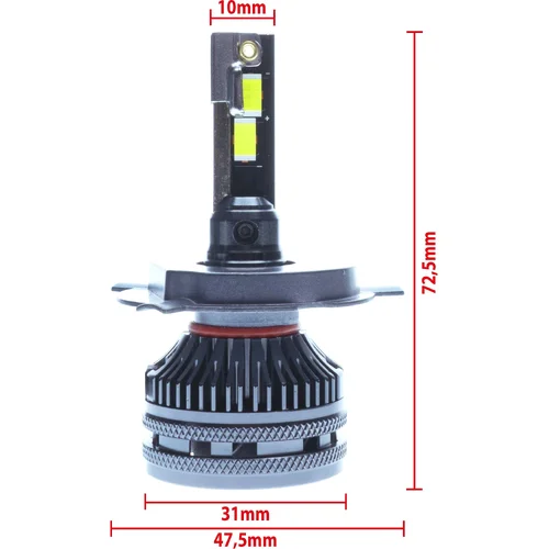 LED autožiarovky H4 45W 6000K 12/24V EinParts EPLH133 (EinParts Automotive) - obr. 6