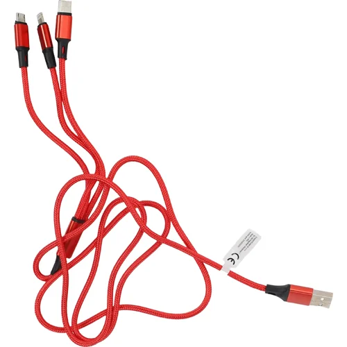 Kábel 3v1 usb-a usb-c lightning 1,2 m EinParts EPMOB10 (EinParts Automotive) - obr. 1