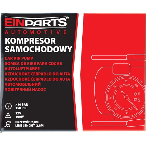 Kompresor S oceľovým pistonom 100W 150PSI/10BAR EPAP02 /EinParts/ - obr. 11