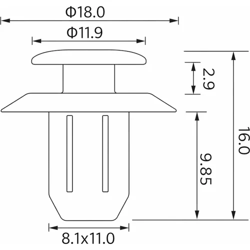Plastové montážne klipy EinParts EPCRC2223 (EinParts Automotive) - obr. 5
