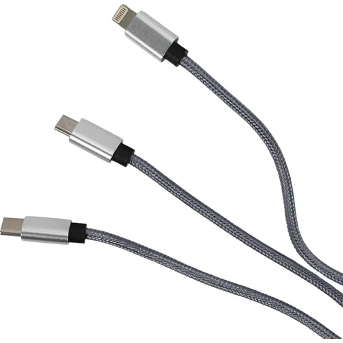 Kábel 3v1 usb-a usb-c lightning 1,2 m EinParts EPMOB09 (EinParts Automotive) - obr. 3