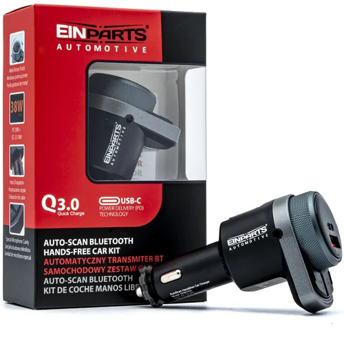 FM vysielač bluetooth PD QC 3.0 AUX EinParts EPBTT01