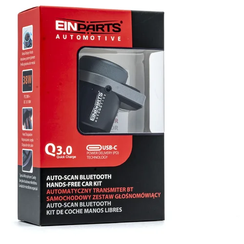 FM vysielač bluetooth PD QC 3.0 AUX EinParts EPBTT01 (EinParts Automotive) - obr. 13