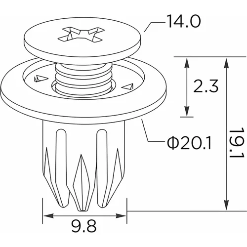 Plastové montážne klipy EinParts EPCRC706 (EinParts Automotive) - obr. 5