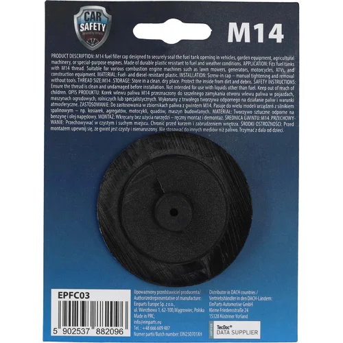 Palivový uzáver s M14 závitom EinParts EPFC03 (EinParts Automotive) - obr. 1