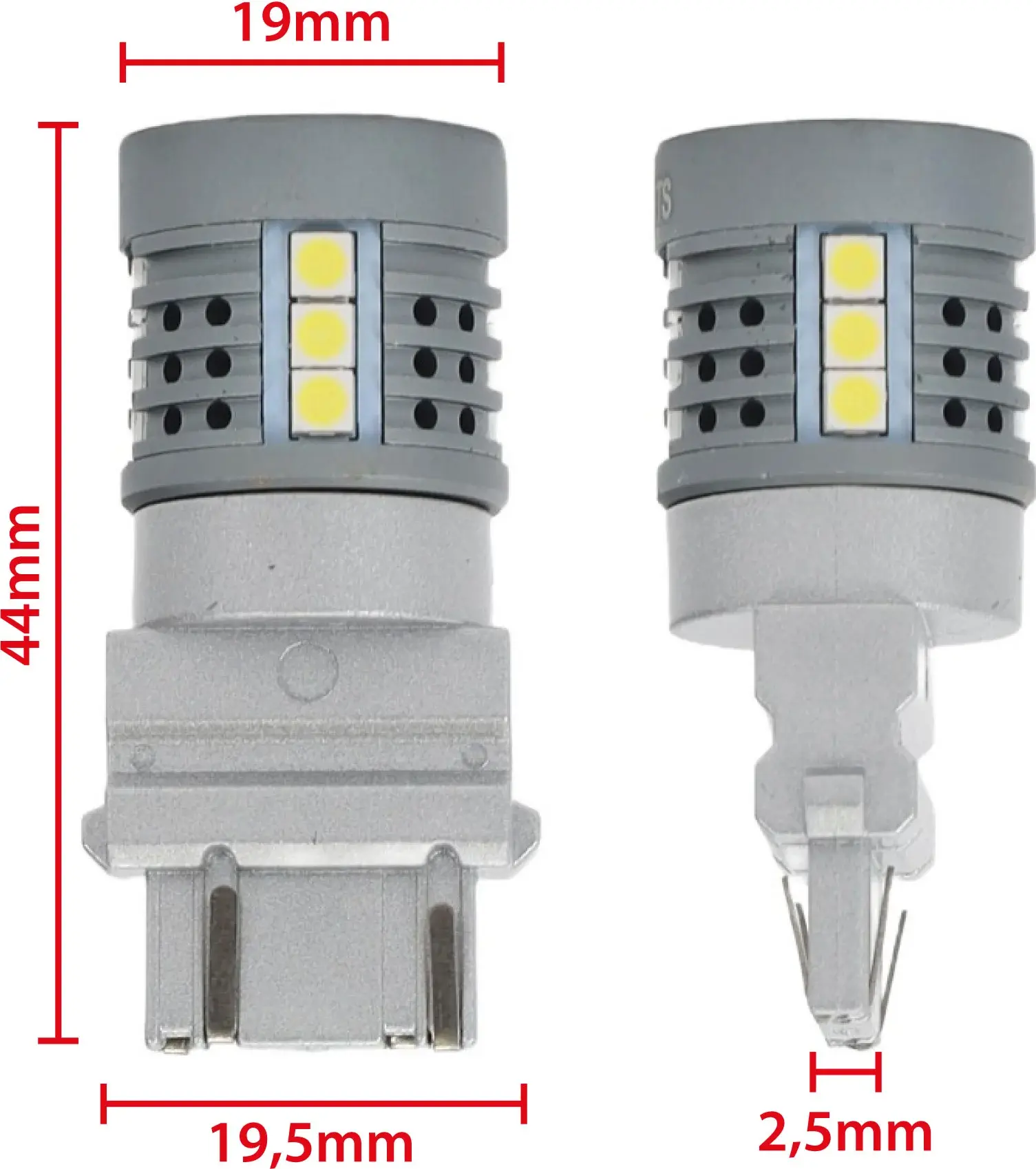 Rozmery LED žiarovky P27/7W 3157