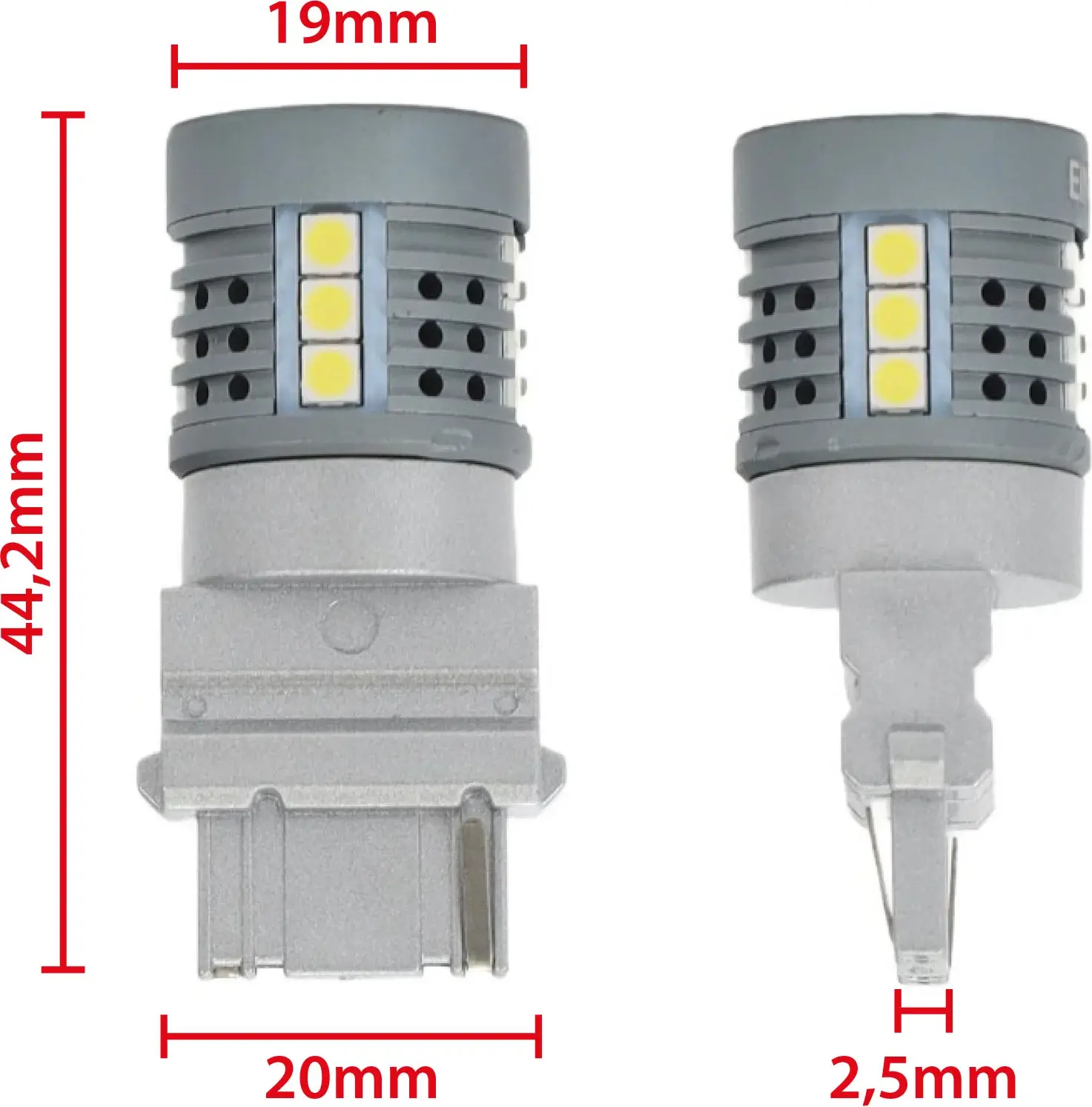 Rozmery LED žiarovky P27W 3156