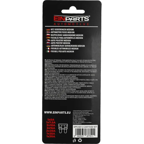 Štandardné poistky ato/atc s LED EinParts EPFUSE12 (EinParts Automotive) - obr. 1