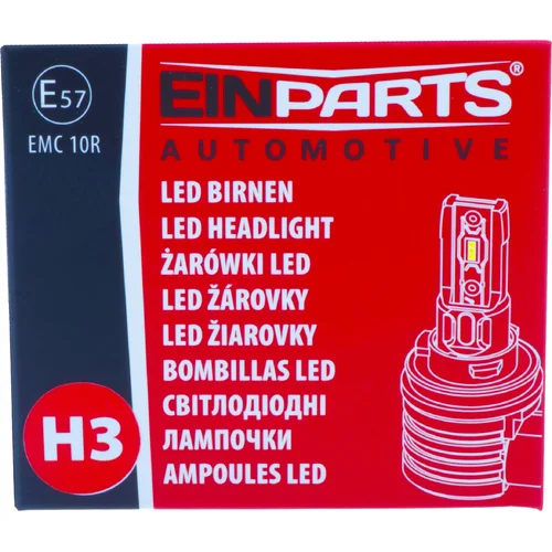 6000K LED žiarovky H3 E57 EinParts EPLH112 (EinParts Automotive) - obr. 6