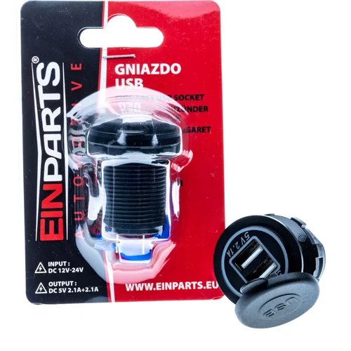 Automobilná nabíjačka DO zapalovacieho automatu 2 X USB 2.1A 12V-24V EinParts EPCUS01