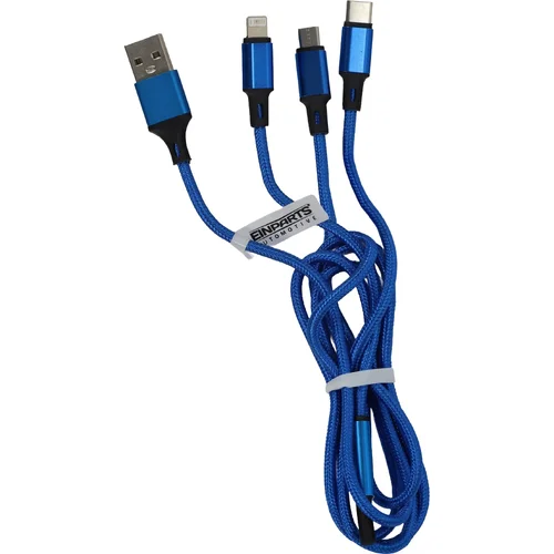 Kábel 3v1 usb-a usb-c lightning 1,2 m EinParts EPMOB11 (EinParts Automotive) - obr. 3