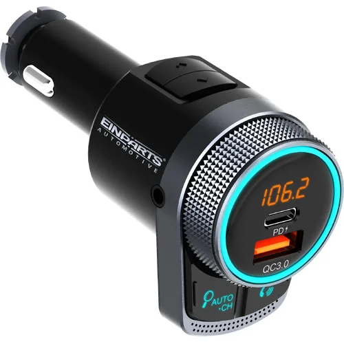 FM vysielač bluetooth PD QC 3.0 AUX EinParts EPBTT01 (EinParts Automotive) - obr. 16