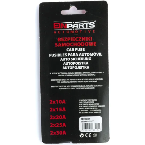 Sada poistiek 10 ks EinParts EPFUSE09 (EinParts Automotive) - obr. 1
