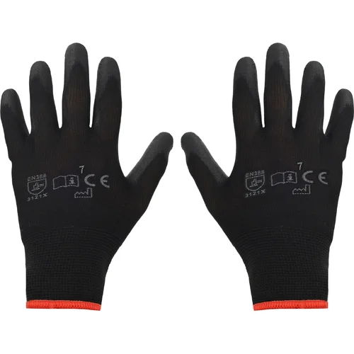 Čierne pracovné rukavice veľ. 7 EinParts EPPGS01 (EinParts Automotive)