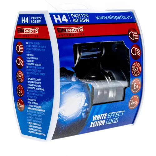 H4 white effect xenon look EinParts EPB76 (EinParts Automotive) - obr. 1