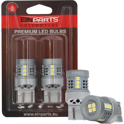LED žiarovky W21/5W 7443 16 SMD 3030 6000K EinParts EPL334