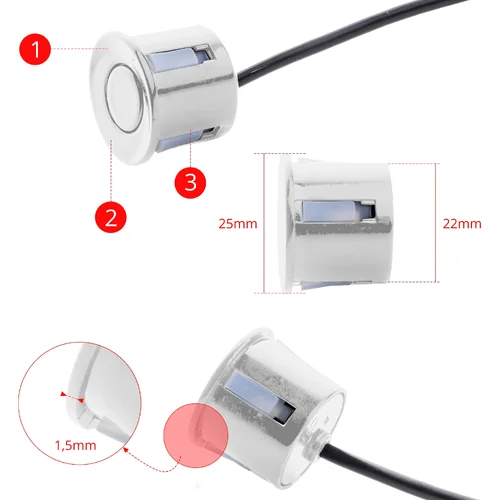 Parkovací asistent s displejom EinParts EPP5800WL SILVER (EinParts Automotive) - obr. 6