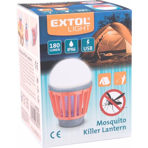 Svietidlo 3x1W SMD LED s lapačom komárov, 180lm, LIGHT /EXTOL/ - obr. 8
