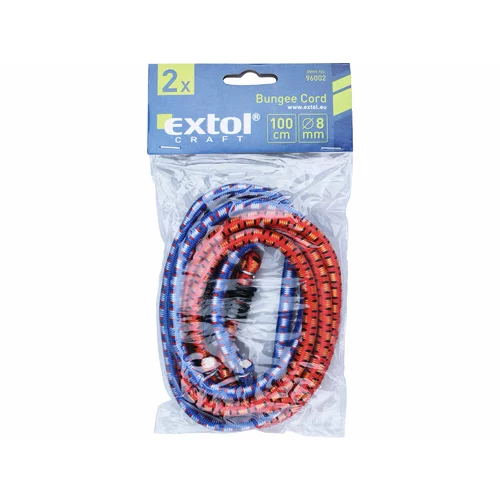 Popruh elastický s hákmi, 100cm, 2ks, CRAFT /EXTOL/ - obr. 1