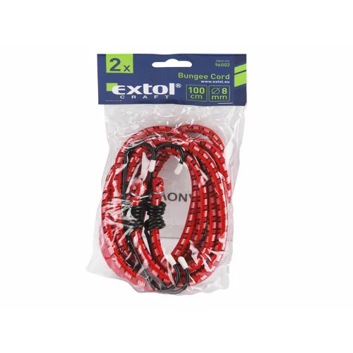 Popruh elastický s hákmi, 120cm, 2ks, CRAFT /EXTOL/ - obr. 1