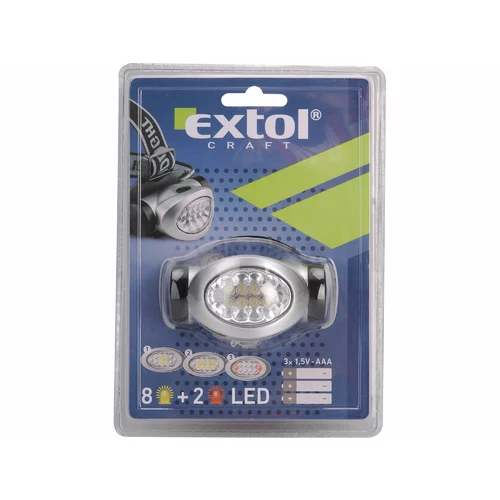 Lampa čelovka, 8x LED, 3 stupne svietivosti, CRAFT /EXTOL/ - obr. 1