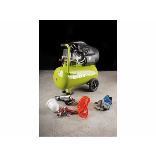 Kompresor olejový dvojvalcový, príkon 2200W, 50 l, CRAFT /EXTOL/ - obr. 2