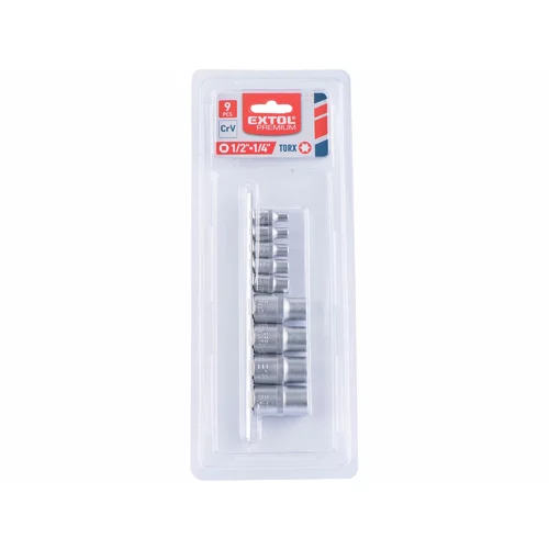 Hlavice nástrčné Torx, 1/4'' E5-18, CrV, PREMIUM /EXTOL/ - obr. 1