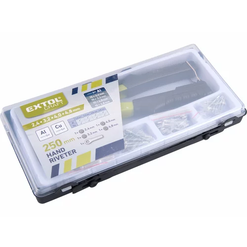 Kliešte nitovacie oceľové, 255mm, Ø2,4-3,2-4,0-4,8mm, CRAFT /EXTOL/ - obr. 2