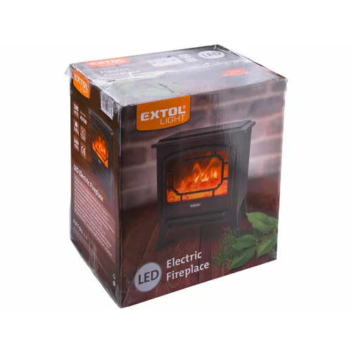 Krb svetelný s vyhrievaním, 900W/1800W, efekt plameňa, 41x36x24cm, LIGHT /EXTOL/ - obr. 3