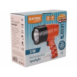 Svietidlo nabíjateľné 3W CREE LED, 150lm, 3.7V Li-ion 1,5Ah, max. dosvit 330m, EXTOL LIGHT - obr. 5