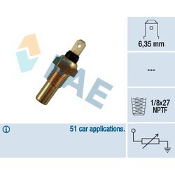 Snímač teploty chladiacej kvapaliny FAE 31390