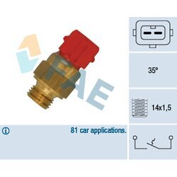 Teplotný spínač kontrolky teploty chladenia FAE 35871