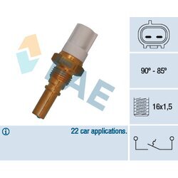 Teplotný spínač ventilátora chladenia FAE 36545