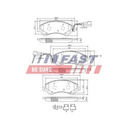 Sada brzdových platničiek kotúčovej brzdy FAST FT29521