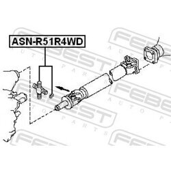 Kĺb pozdĺžneho hriadeľa FEBEST ASN-R51R4WD - obr. 1