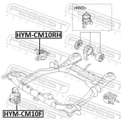 Uloženie motora FEBEST HYM-CM10F - obr. 1