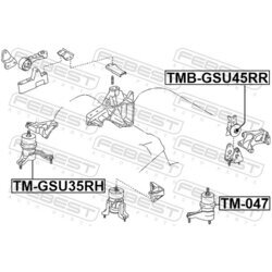 Uloženie motora FEBEST TMB-GSU45RR - obr. 1