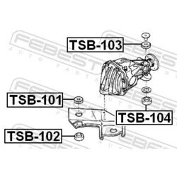 Uloženie, diferenciál FEBEST TSB-104 - obr. 1