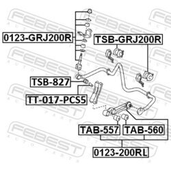 Uloženie priečneho stabilizátora FEBEST TSB-827 - obr. 1