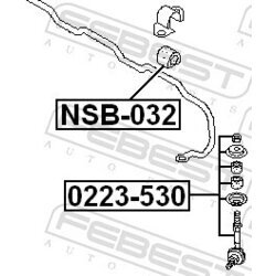 Tyč/Vzpera stabilizátora FEBEST 0223-530 - obr. 1