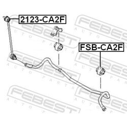 Uloženie priečneho stabilizátora FEBEST FSB-CA2F - obr. 1
