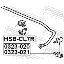Uloženie priečneho stabilizátora FEBEST HSB-CL7R - obr. 1