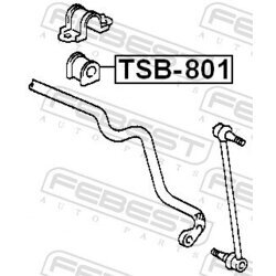 Uloženie priečneho stabilizátora FEBEST TSB-801 - obr. 1