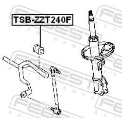Uloženie priečneho stabilizátora FEBEST TSB-ZZT240F - obr. 1